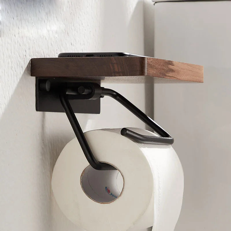 Walnut Groove Bathroom Rack